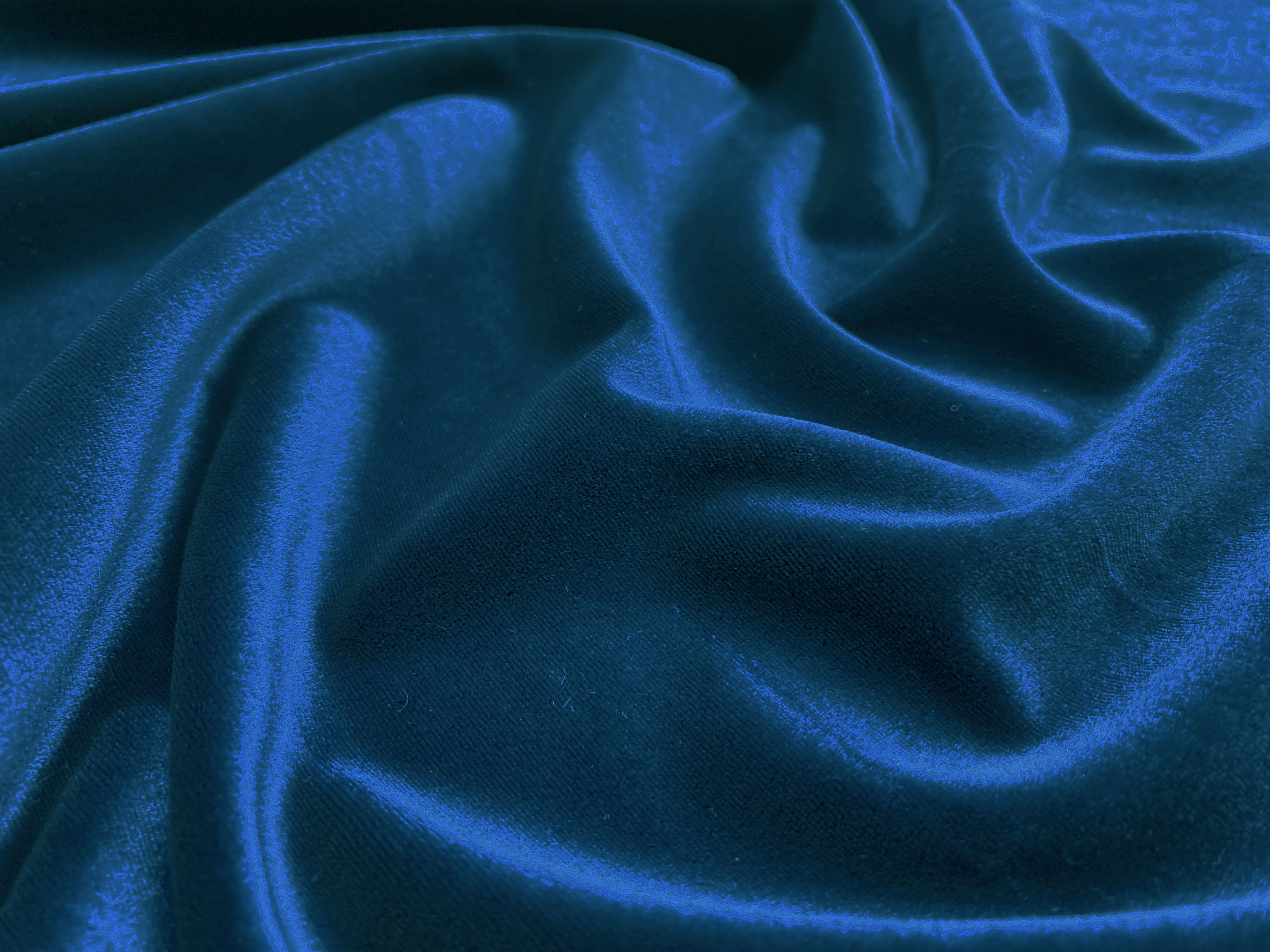 Ткань Бархат  тёмной морской волны однотонная   03880 2