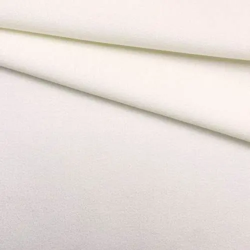 Ткань Креп  молочного цвета 49494